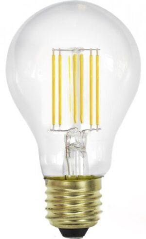 נורת LED ניתנת לעמעום שקופה Eurolux E27 A60 8W – גוון אור 2700K