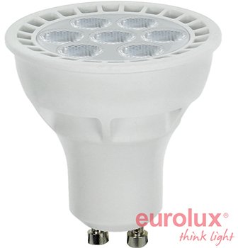 נורת LED דקרויקה Eurolux 1Wx7 GU10 – אור חם 2900K