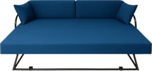 ספת נוער נפתחת למיטה זוגית עם מנגנון על קל וארגז מצעים King Comfort - צבע כחול