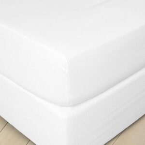 סדין ג'רסי 100% כותנה למיטה בגודל 180x200 ס''מ מבית Vardinon - לבן