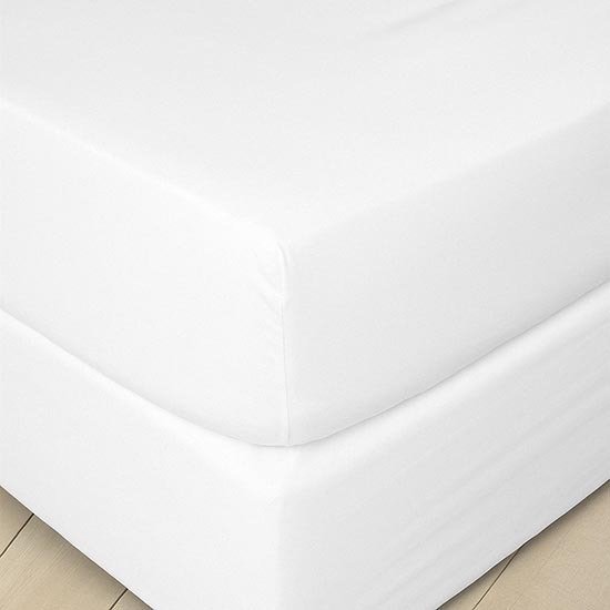 סדין ג'רסי 100% כותנה למיטה בגודל 180x200 ס''מ מבית Vardinon - לבן