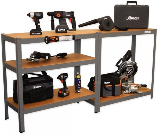 כוננית 5 מדפים מודולרית 180x90x40ס''מ Smith - צבע אפור