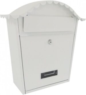 תיבת דואר לשם צבע לבן מבית זרועות שיח
