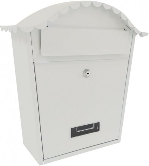 תיבת דואר לשם צבע לבן מבית זרועות שיח