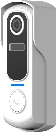 פעמון וידאו חכם 1080p HD הנשלט באמצעות אפליקציה Elock Buzz - צבע לבן