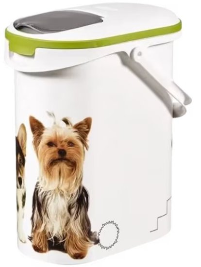מיכל אחסון מזון יבש לחיות מחמד בנפח 4 ליטר (דיספנסר) - עיטור כלב מבית כתר