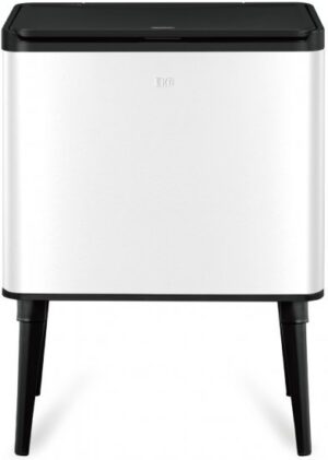 פח אשפה על רגליים 30 ליטר Eko Pose - צבע לבן מט