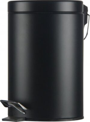 פח דוושה עגול 3 ליטר עם דוושה Aquila - צבע שחור