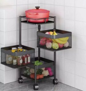 עגלת שירות נפתחת 3 תאים + מגש עליון Garden Top Nir