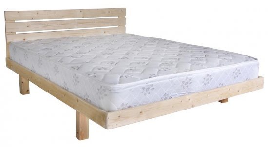 מיטה וחצי 120x190 דגם 5014 עץ מלא + מזרן מתנה מבית Olympia - צבע טבעי