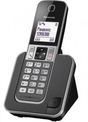 טלפון אלחוטי בעברית Panasonic KX-TGD310MBB צבע שחור