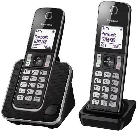 טלפון אלחוטי בעברית עם שלוחה אחת דגם Panasonic KX-TGD312MBB צבע שחור