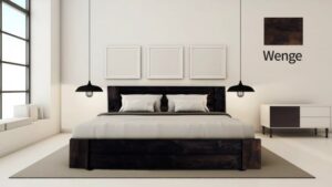 מיטה זוגית 160x200 דגם 5019 עץ מלא + מזרן קפיצים מתנה מבית Olympia - צבע וונגה