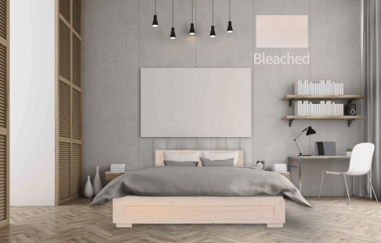 מיטה זוגית 160x190 דגם 5024 עץ מלא + מזרן מתנה מבית Olympia - צבע מולבן