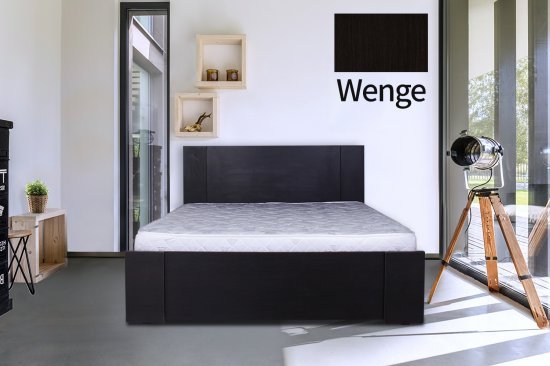 מיטה וחצי 120x190 דגם 7010 עץ דחוס + מזרן מתנה מבית Olympia - צבע מלמין וונגה