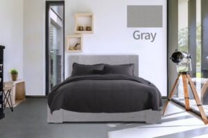 מיטה וחצי 120x190 דגם 7010 עץ דחוס + מזרן מתנה מבית Olympia - צבע מלמין אפור