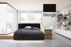 מיטה זוגית 140x190 דגם 7020 עץ דחוס + מזרן מתנה מבית Olympia - צבע מלמין וונגה