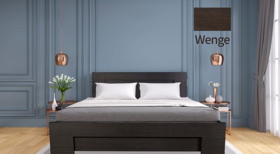 מיטה וחצי 120x190 דגם 7025 עץ דחוס + מזרן מתנה מבית Olympia - צבע מלמין וונגה