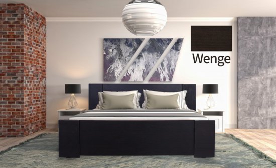 מיטה וחצי 120x190 דגם 7026 עץ דחוס + מזרן מתנה מבית Olympia - צבע מלמין וונגה