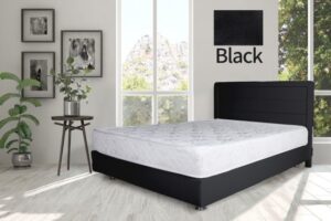 218233_b_1.jpg מיטה זוגית 160x190 דגם 6009 עץ מרופדת דמוי עור כוללת ארגז מצעים + מזרן קפיצים מתנה מבית Olympia - צבע שחור