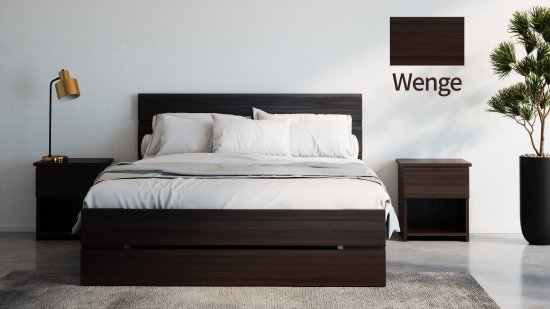 מיטה וחצי 120x190 דגם 7040 עץ דחוס + מזרן מתנה מבית Olympia - צבע מלמין וונגה