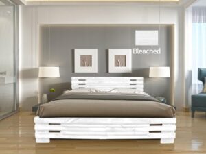 מיטה זוגית 160x200 דגם 5030 עץ מלא + מזרן מתנה מבית Olympia - צבע מולבן