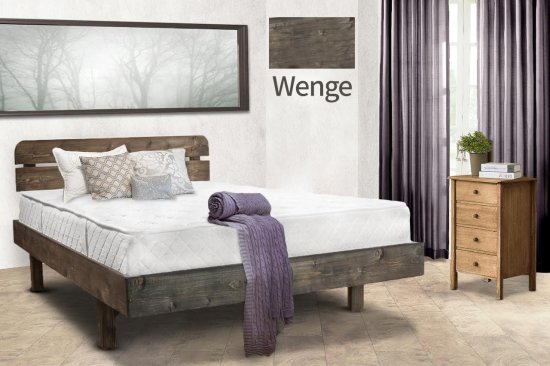 מיטה וחצי 120x190 דגם פרפר עץ מלא + מזרן מתנה מבית Olympia - צבע וונגה