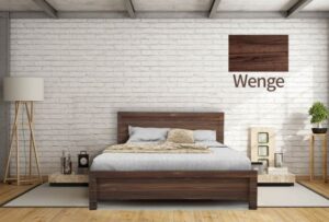 מיטה זוגית 140x190 דגם 5034 עץ מלא + מזרן מתנה מבית Olympia - צבע וונגה