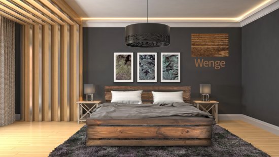 מיטה וחצי 120x190 דגם 5025 עץ מלא + מזרן מתנה מבית Olympia - צבע וונגה