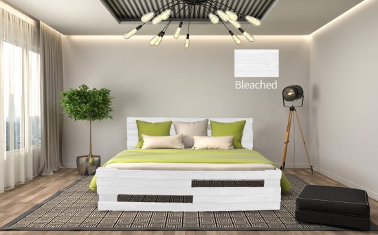 מיטה וחצי 120x190 דגם 5026 עץ מלא + מזרן מתנה מבית Olympia - צבע מולבן