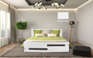 מיטה זוגית 140x190 דגם 5026 עץ מלא + מזרן מתנה מבית Olympia - צבע מולבן