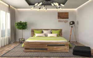 מיטה זוגית 160x190 דגם 5026 עץ מלא + מזרן מתנה מבית Olympia - צבע וונגה