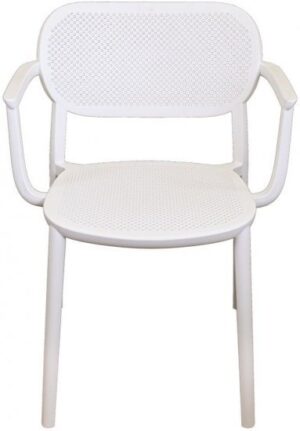 כסא דגם Nuta B עם משענת יד מבית Gaber - צבע לבן