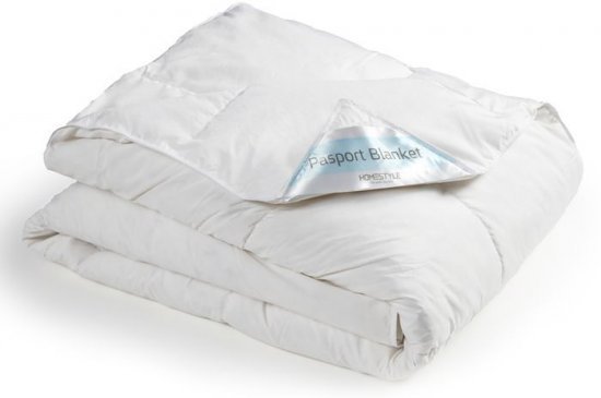 שמיכת חורף זוגית 220X200 ס''מ מילוי נוצות 100% פוליאסטר דגם פספורט Homestyle - צבע לבן