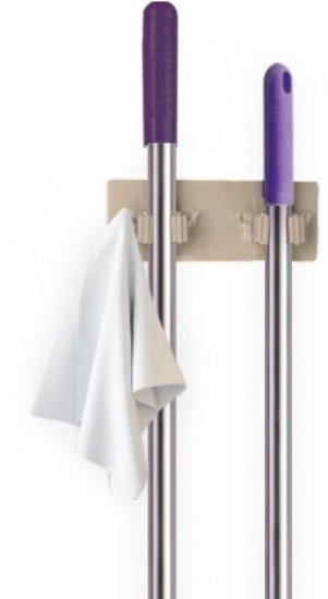 מתלה כפול מגב ומטאטא StickIT מבית גאוני