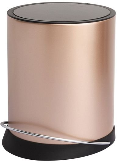 פח אשפה עגול 3 ליטר Flat Top + דוושה וטריקה שקטה מבית Aquila - צבע נחושת