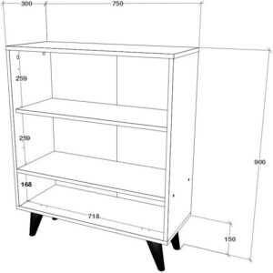 שידת אחסון דגם Porto מבית Tudo Design - בגוון עץ אלון