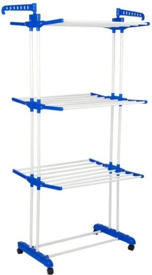 מתלה כביסה 3 קומות Ramos - צבע כחול / לבן