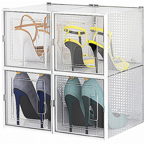 267827_b_1.jpg סט 4 קופסאות אחסון לנעלי עקב מבית Bpatent