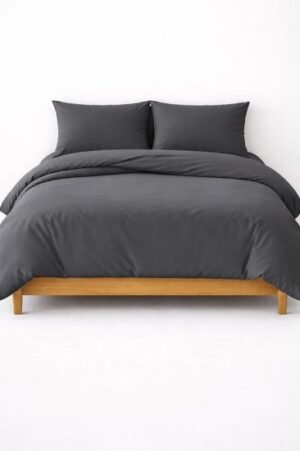 273689_b_1.jpg סט מצעים למיטת יחיד 100% כותנה 90x200 ס''מ קולקציית Ekko Cotton מבית Arige Gad - צבע אפור כהה