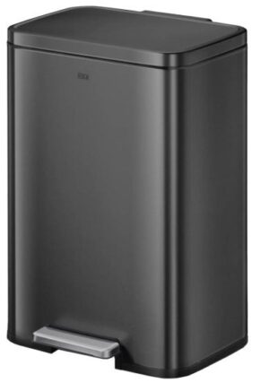 פח אשפה דוושה מרובע 30 ליטר Eko Medison - צבע שחור מט