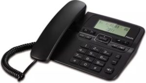 טלפון שולחני Philips Corded Dect Phone M20B / 00 - צבע שחור