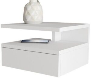 שידת לילה צפה דגם Nesli מבית Tudo Design - צבע לבן