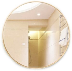 מראת תלייה עגולה 50 ס''מ מבית HomeSet - מסגרת זהב