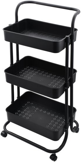 עגלת אחסון 3 שלבים מבית Space - צבע שחור