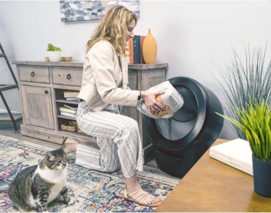 שירותים רובוטיים לחתולים Litter-Robot 4 Open Air בצבע שחור