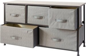 שידת אחסון קלה 5 מגירות דגם עילאי מבית Ramos - צבע אפור