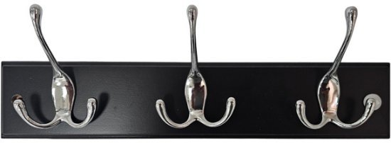 מתלה מעץ טבעי לבגדים 3 קולבים דגם גלילאו מבית זרועות שיח - חום כהה