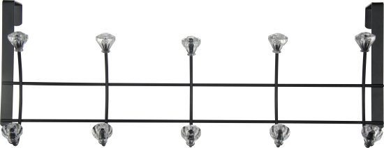 קולב לדלת 5 ווים כפולים 48 ס''מ Aquila - צבע שחור