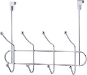 קולב לדלת 4 ווים כפולים 34 ס''מ Aquila - צבע כרום / ניקל